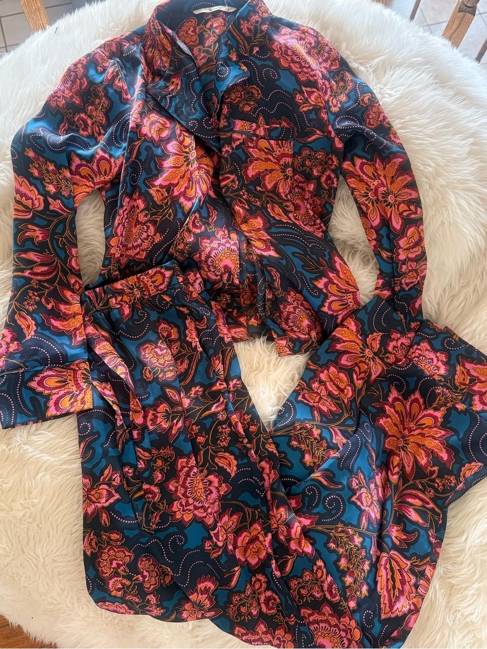 Women’s Floral silky lounge set